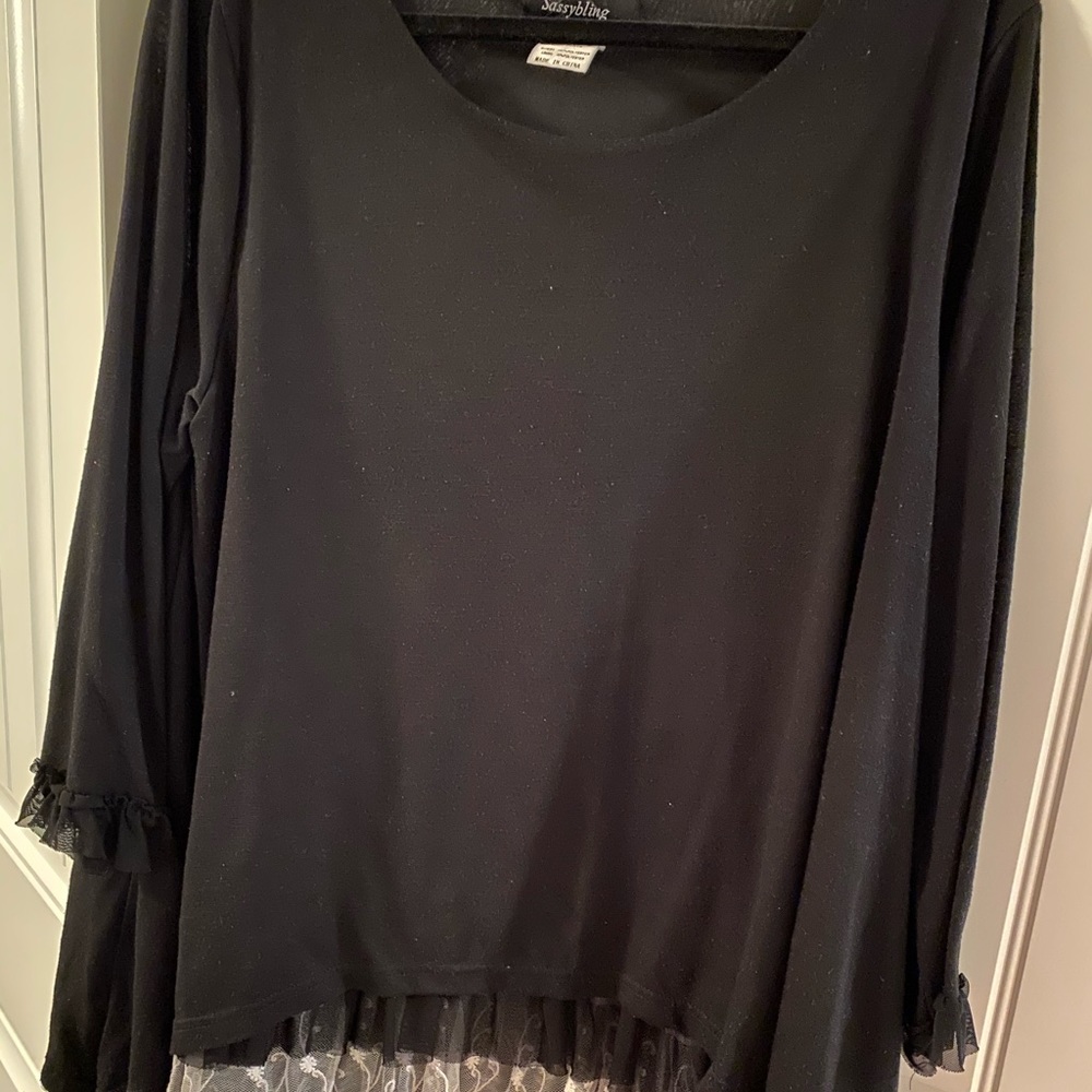 Black Lacey Tunic